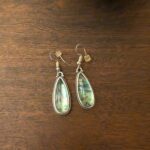 Real abalone pendant and earrings jewelry set