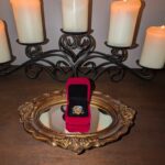 Sajen champagne quartz trillion cut vintage ring