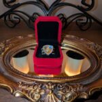 Sajen champagne quartz trillion cut vintage ring