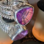 Sajen rainbow lavender quartz ring