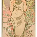 alphonse mucha — la rose (1898) — art nouveau print on hahnemühle